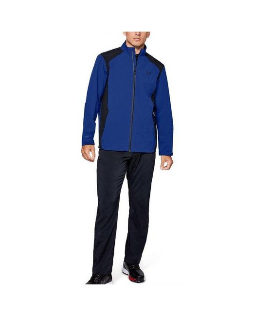 Under Armour Blue Portrush Rain Logo Jacket 'Royal' for men