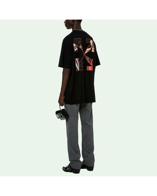 Off-White c/o Virgil Abloh Black Caravaggio Short-Sleeve Over Tee for men