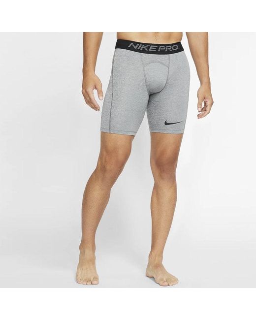 Nike Gray Pro Metallic Training Tight Shorts for men