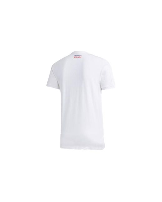 Adidas White Neo Gk Tee4 Round Neck T-Shirt for men