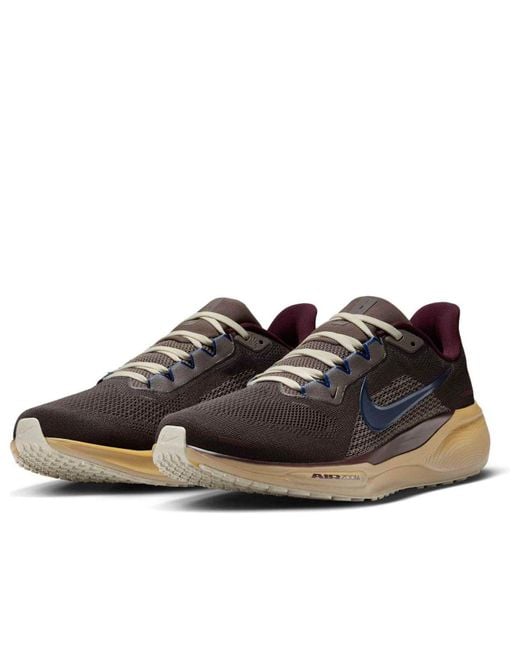 Nike Brown Air Zoom Pegasus 41 Premium 'Medium Ash Cave Stone Desert Moss Void' for men