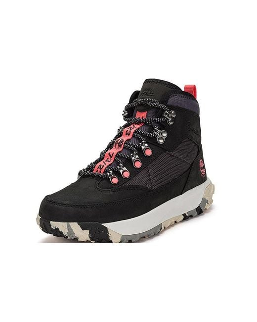 Timberland Black (Wmns) Greenstride Motion Mid Fabric And Leather Waterproof Hiking Boot