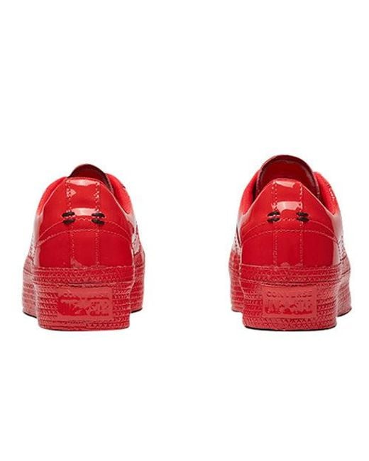 Converse Red (Wmns) One Star Platform Ox 'Cherry'