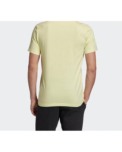 Adidas Yellow Large Logo Sports Stylish Short Sleeve for men
