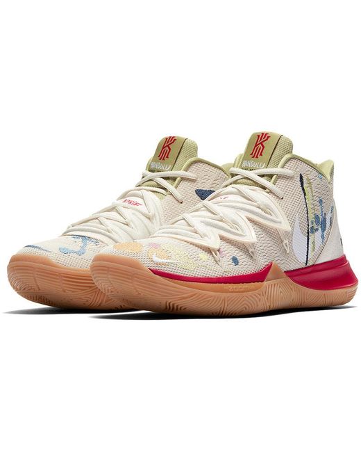 Nike White Bandulu X Kyrie 5 'Embroidered Splatters' for men