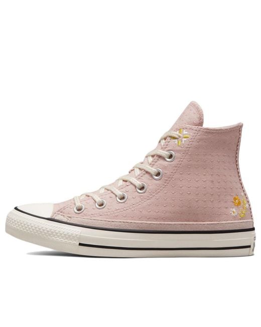 Converse Brown (Wmns) Chuck Taylor All Star High 'Autumn Embroidery Stone Mauve'