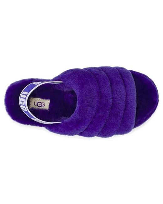 Ugg Purple (Wmns) Fluff Yeah Slide Minimalistic Thick Sole