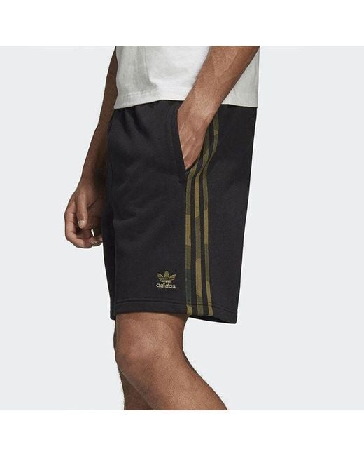 Adidas Black Originals Camo Short Leisure Sports Shorts for men