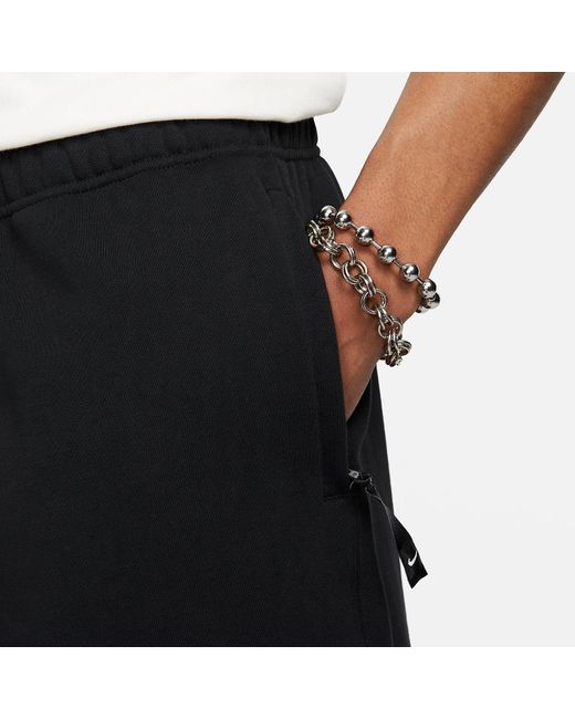 Nike Black Solo Swoosh French Terry Shorts for men