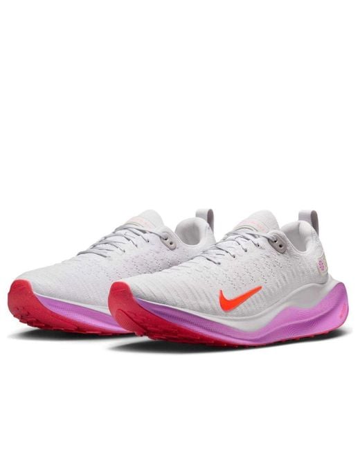 Nike Purple Reactx Infinity Run 4 'Vast Hyper Bright Crimson' for men