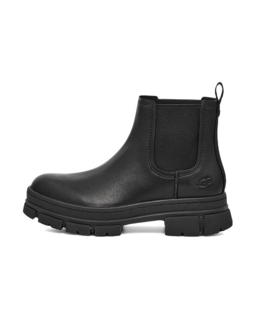 Ugg Black Ashton Chelsea Leather Boots