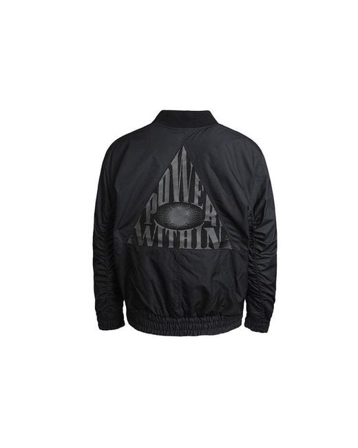 Nike Blue Kyrie Basketball Sports Mesh Patchwork Print Pattern Woven Baseball Padded Jacket for men