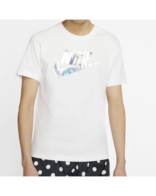 Nike White Sportswear Athleisure Casual Sports Short Sleeve for men