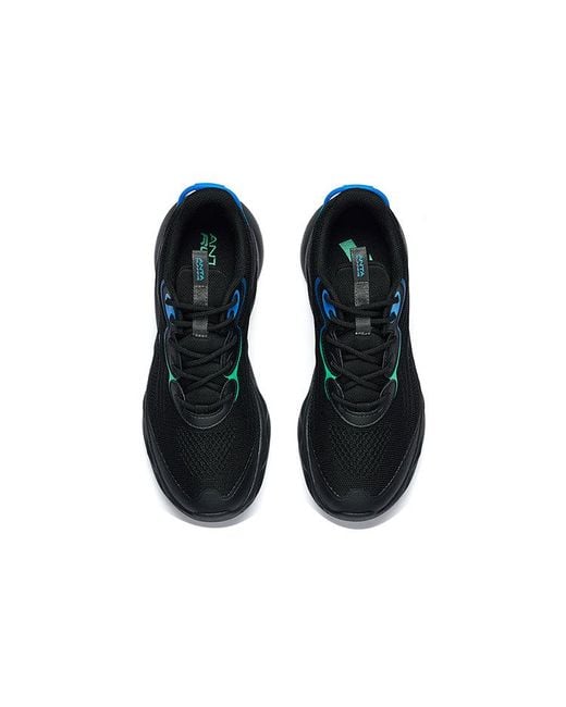 Anta Black Running Series Sneakers With Deco' for men