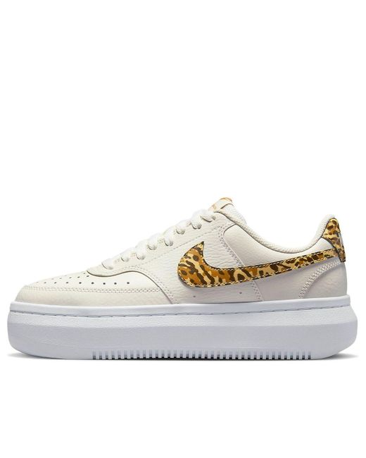Nike White (Wmns) Court Vision Alta Low 'Phantom Leopard'