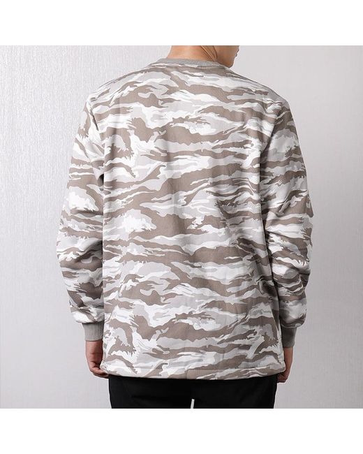 PUMA Gray Alphabet Logo Printing Sports Pullover Large for men