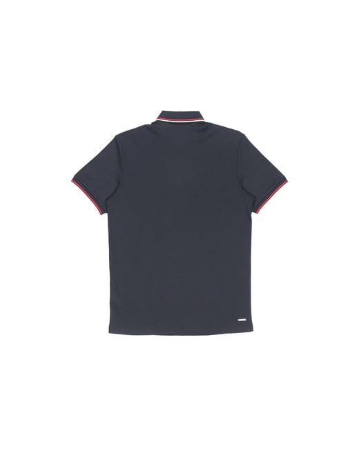 Fila Blue Logo Solid Color Sports Short Sleeve Knitted Polo Shirt For for men