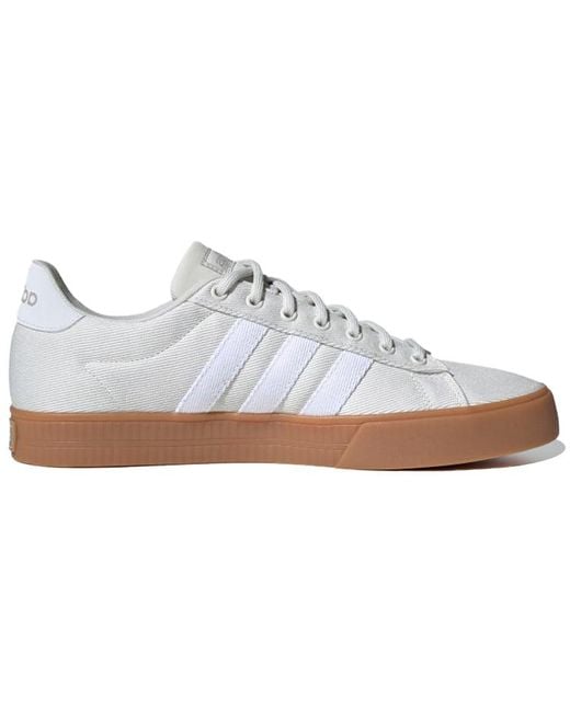 Adidas White Neo Daily 30 Low Tops Casual Skateboarding Shoes for men