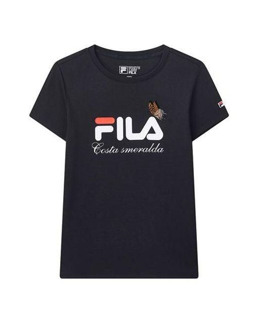 Fila Blue (Wmns) Logo Printing Tee