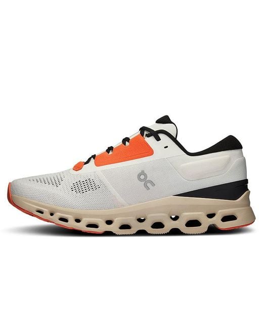 On Shoes White Cloudstratus 3 'Undyed Sand' for men