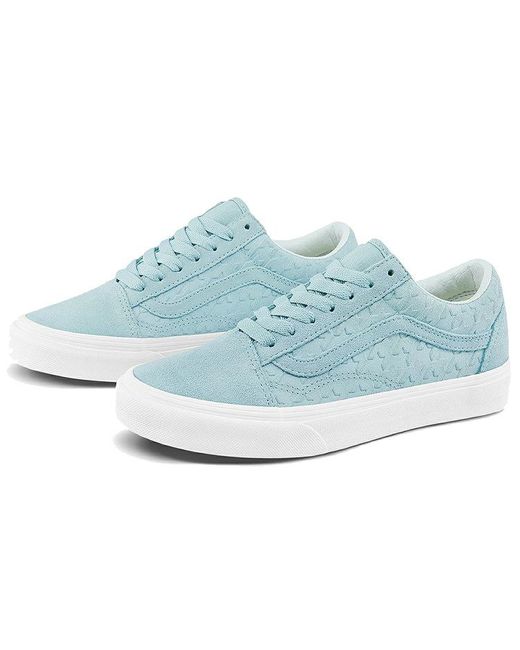 Vans Blue Old Skool Breathable Lightweight Wear-Resistant Low Tops Casual Skateboarding Shoes for men