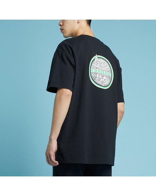 Converse Black Logo Printing Round Neck Short Sleeve for men