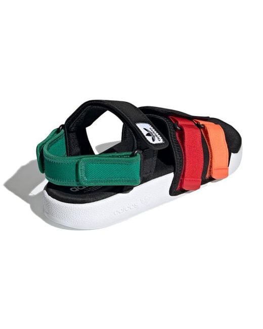 Adidas Black Adilette Sandal 4.0 Scarlet True'