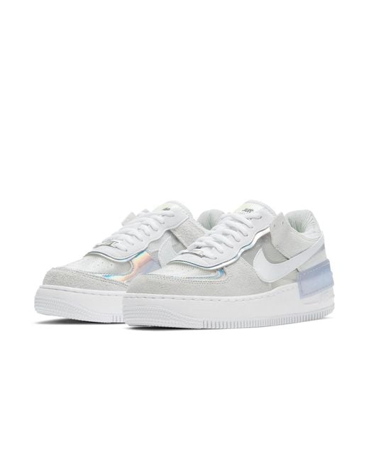 Nike White (Wmns) Air Force 1 Shadow Se 'Pure Platinum'