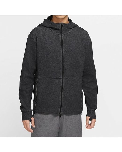 Nike Blue Yoga Full Cardigan Training Hooded Jacket for men