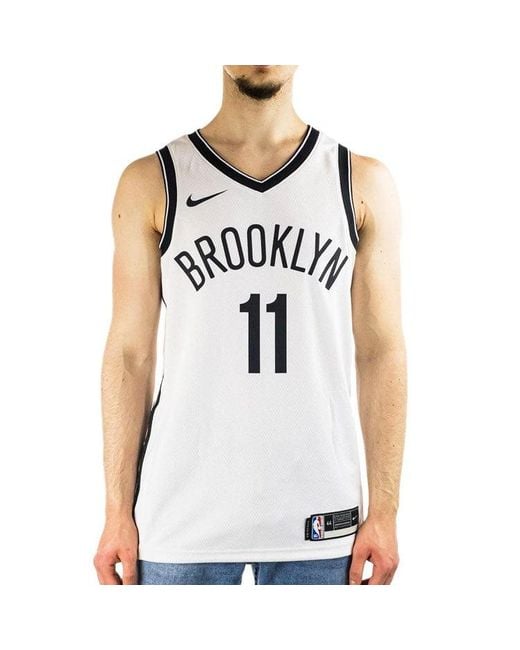 Nike Blue Nba Sw Fan Edition Brooklyn Nets Kyrie Irving 11 Basketball Sports Jersey for men
