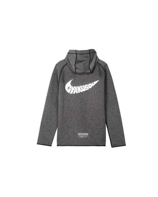 Nike Gray X Gyakusou Crossover Sports Hooded Casual Long Sleeves Knit for men