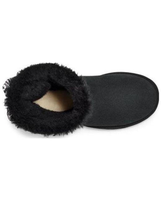 Ugg Black (Wmns) Checkered Bow Snow Boots