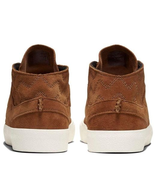 Nike Brown Zoom Stefan Janoski Mid Crafted Sb 'Light British Tan' for men