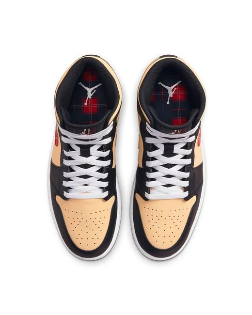 Nike Air Jordan 1 Mid Se Black/multi-color/sesame/fire Red/whitedz5329-001