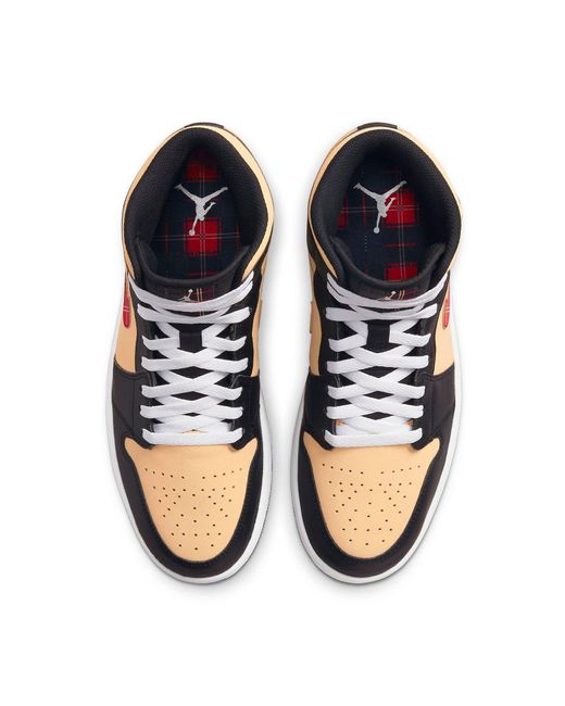 Nike Air Jordan 1 Mid Se Black/multi-color/sesame/fire Red/whitedz5329-001