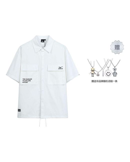 Mizuno White Graphic Polo Shirt for men