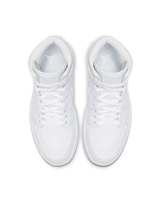 Nike White Air Jordan 1 Mid Shoe