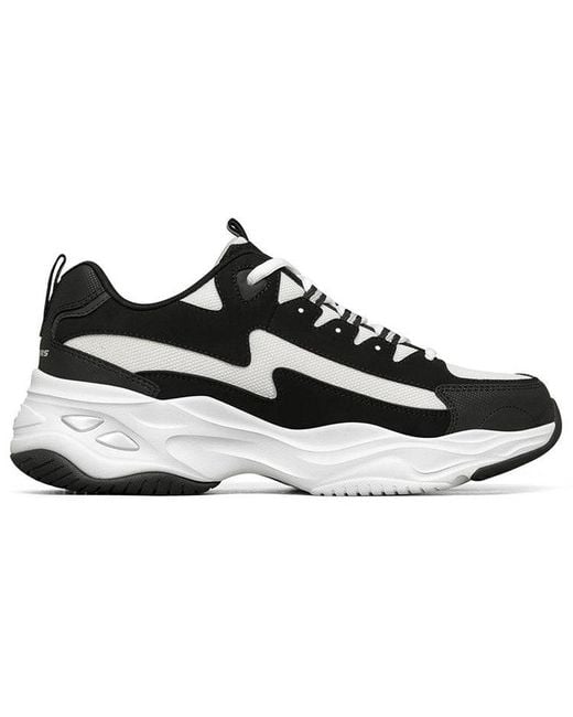 Skechers Black D'Lites 4.0 Low Chunky Shoes for men