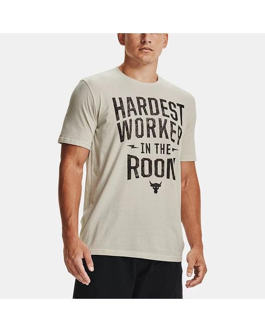 Under Armour White Letter Printing Johnson Training Sports for men