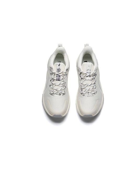 Anta White Running Series Sneakers With Ink Fog' for men