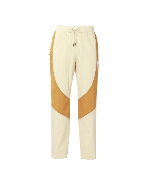 Nike Yellow Flight Contrasting Colors Breathable Drawstring Sports Pants for men