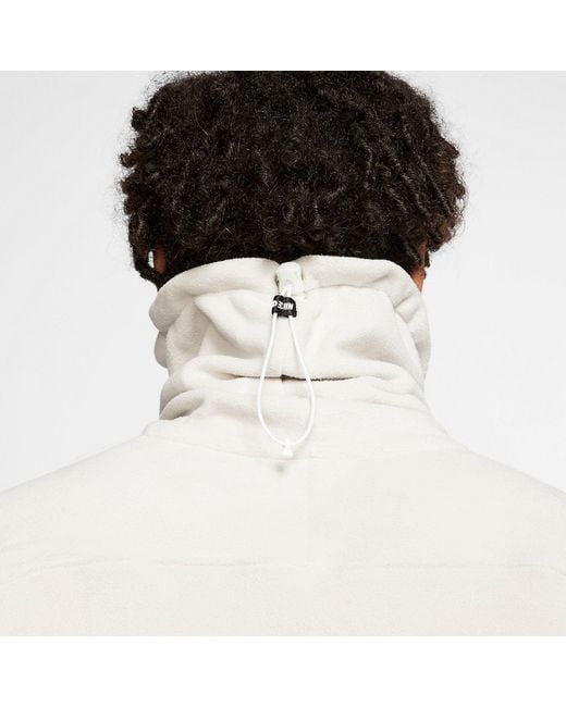 Nike White Fc Winter Drill Fleece 1/4Zip Jackets for men