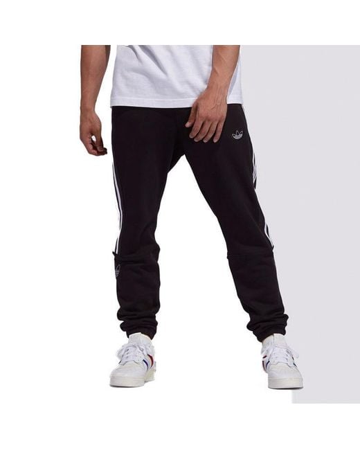 Adidas Blue Originals Outline Trefoil Joggers for men