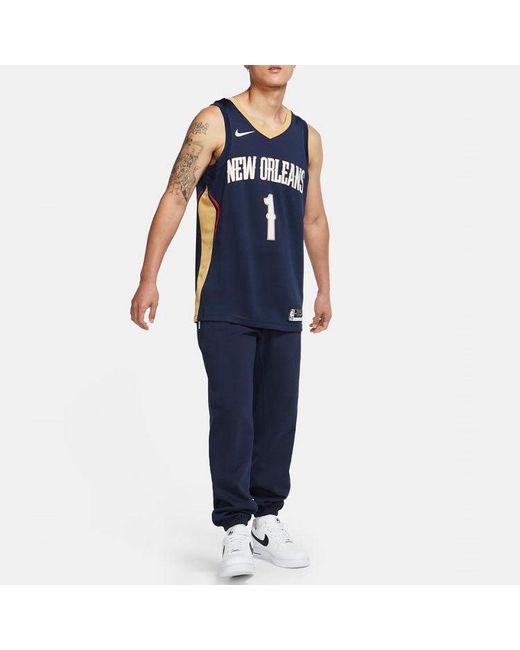 Nike Blue Nba Zion Williamson New Orleans Pelicans 2022/23 Icon Edition Swingman Jersey #1 for men