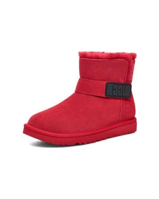 Ugg Red (Wmns) Embossed Belt Short Boots