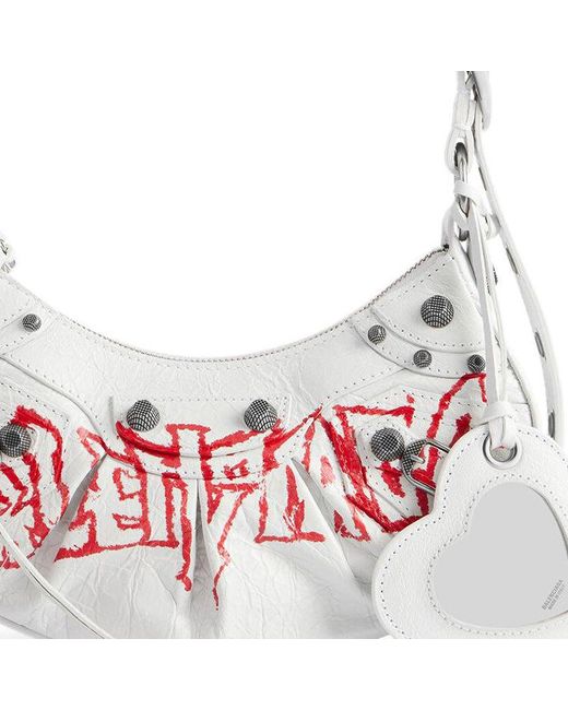 Balenciaga White (Wmns) Le Cagole Xs Shoulder Bag Diy Metal