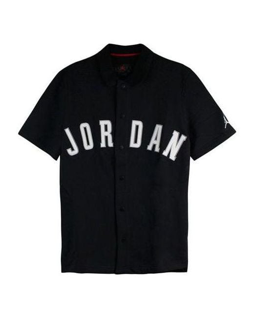 Nike Black Athleisure Casual Sports Basketball Short Sleeve for men