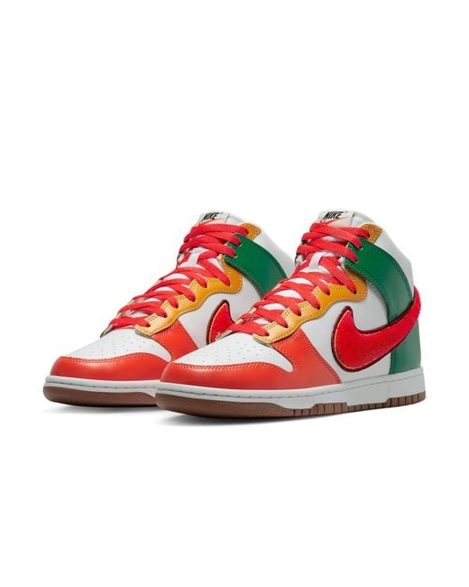 Nike Red Dunk High 'Chenille Swoosh' for men