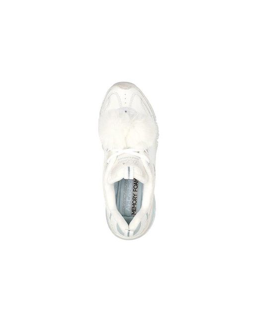 Skechers White (Wmns) D'Lites Crystal-Let It Snow Light'