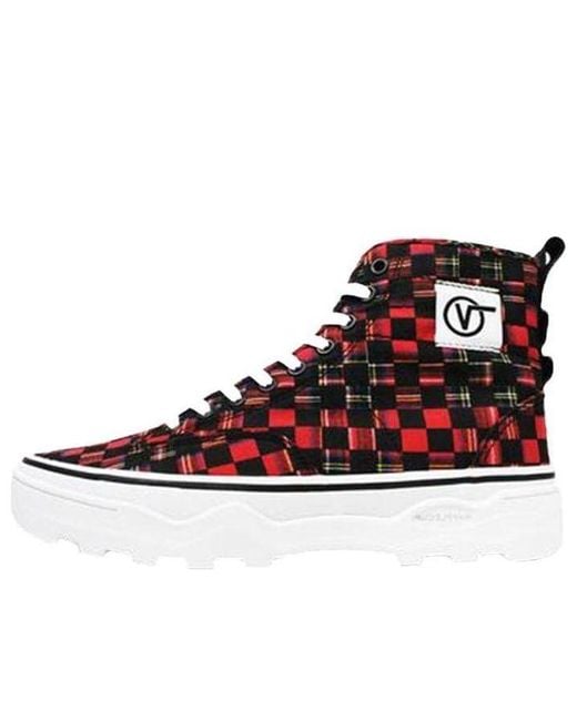 Vans Red Sentry Chessboard for men
